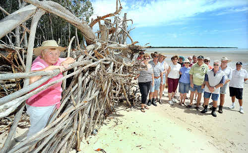 Barbara Tapp and other Burrum Heads residents want action to combat erosion on the beach near Traveston Park. Barbara Tapp and other Burrum Heads residents want action to combat erosion on the beach near Traveston Park.